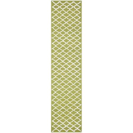 Safavieh 2 ft. 3 in. x 10 ft. Runner Contemporary Newport Olive and Ivory Hand Hooked Rug NPT211A-210